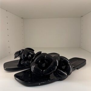 Black Slide Sandals